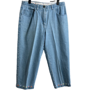 Christopher & Banks capris with coloured studs around hems